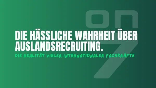 Banner Die hässliche Wahrheit über Auslandsrecruiting.