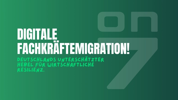 Banner zum Blogartikel Digitale Fachkräftemigration: Deutschlands unterschätzter Hebel für wirtschaftliche Resilienz