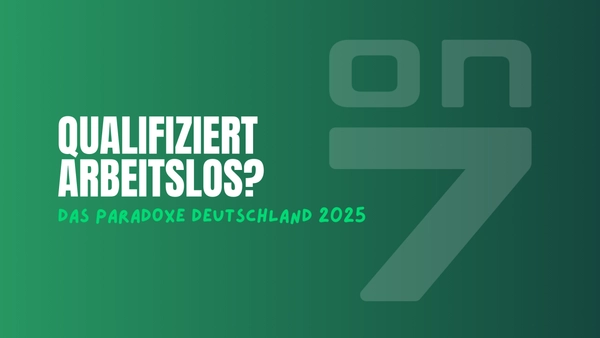 Banner zum Blogartikel Qualifiziert arbeitslos? Das paradoxe Deutschland 2025