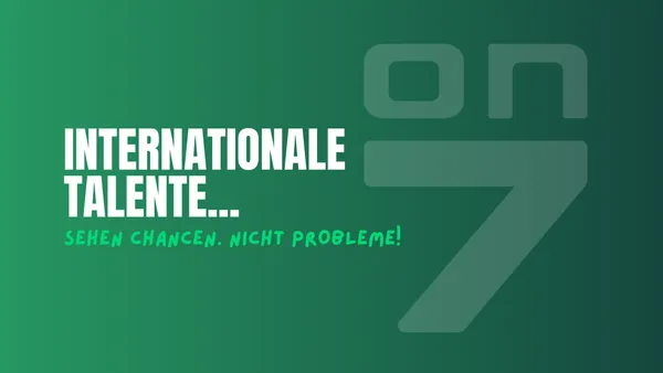 Banner Talente aus dem Ausland sehen in Deutschland etwas, das wir vergessen haben: Chancen.