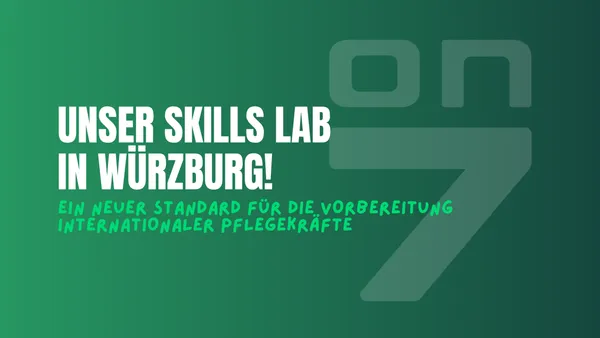 Banner zum Blogartikel Unser Skills Lab in Würzburg: Ein neuer Standard für die Vorbereitung internationaler Pflegekräfte